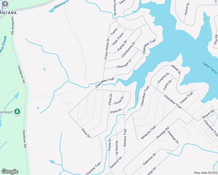 map of restaurants, bars, coffee shops, grocery stores, and more near 8851 Cherokee Trail in Crossville