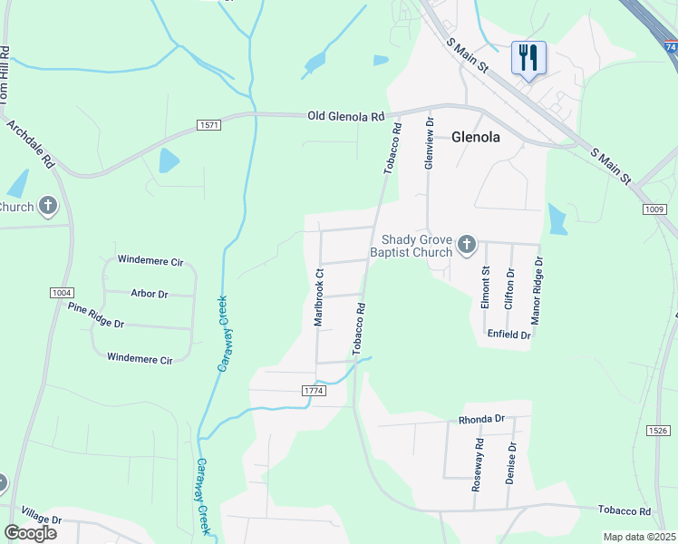 map of restaurants, bars, coffee shops, grocery stores, and more near 3547 Crestwood Country Court in Trinity