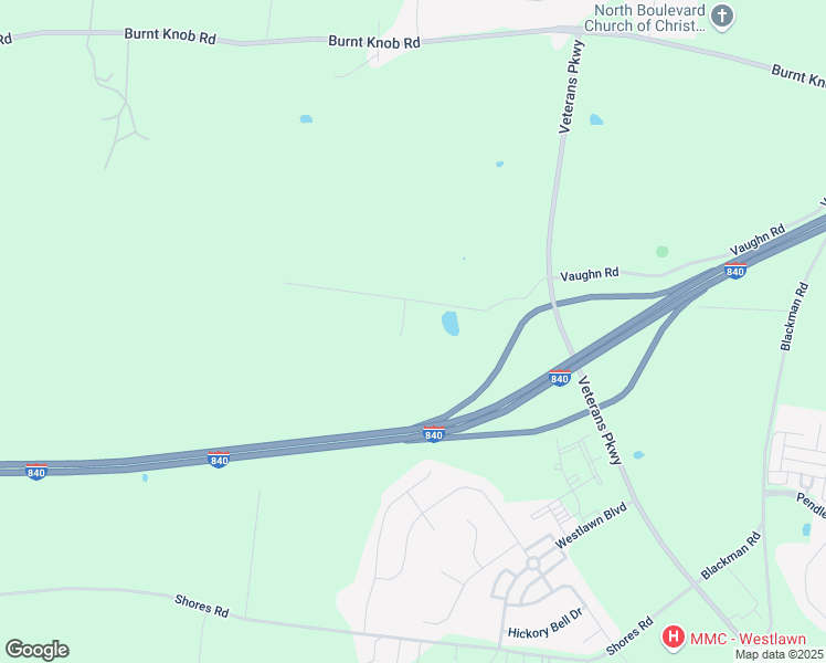 map of restaurants, bars, coffee shops, grocery stores, and more near 7279 Vaughn Road in Murfreesboro