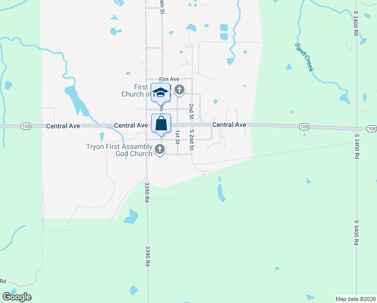 map of restaurants, bars, coffee shops, grocery stores, and more near 119 South 2nd Street in Tryon