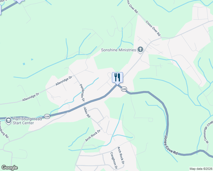 map of restaurants, bars, coffee shops, grocery stores, and more near 244 Forest Hills Drive in Sevierville