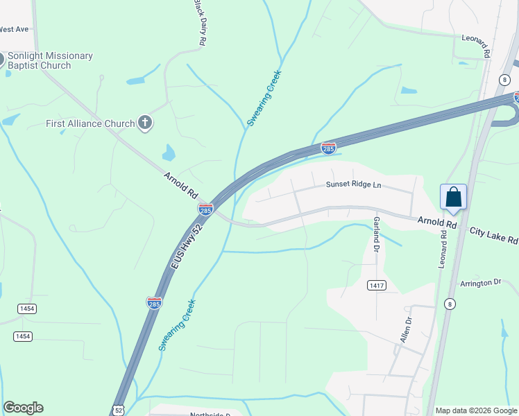 map of restaurants, bars, coffee shops, grocery stores, and more near 605 Sunset Ridge Lane in Lexington