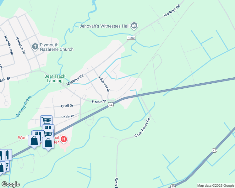 map of restaurants, bars, coffee shops, grocery stores, and more near 109 Bradley Road in Plymouth