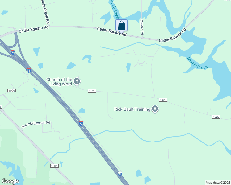 map of restaurants, bars, coffee shops, grocery stores, and more near Spencer Road in Randolph County