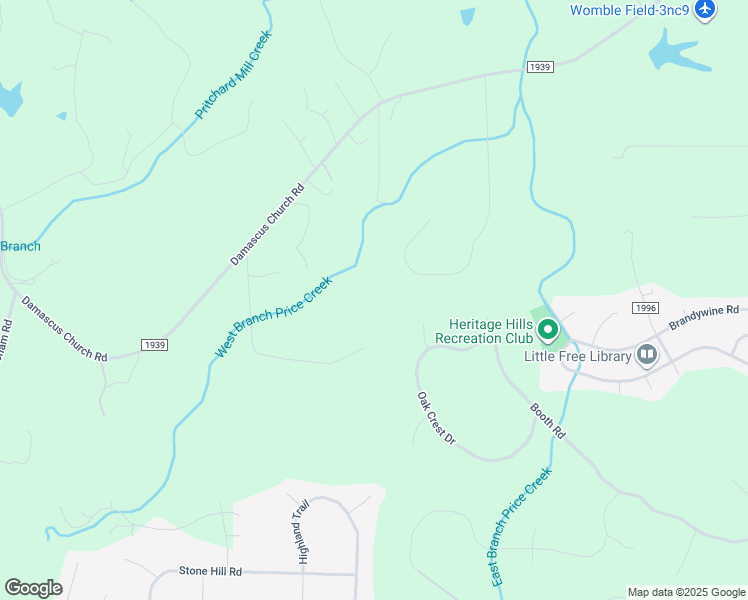 map of restaurants, bars, coffee shops, grocery stores, and more near 2108 Price Creek Road in Chapel Hill