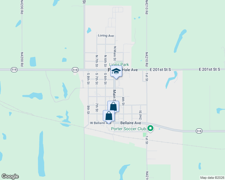 map of restaurants, bars, coffee shops, grocery stores, and more near 338 Main Street in Redbird