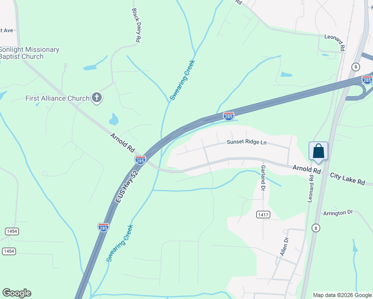 map of restaurants, bars, coffee shops, grocery stores, and more near 605 Sunset Ridge Lane in Lexington
