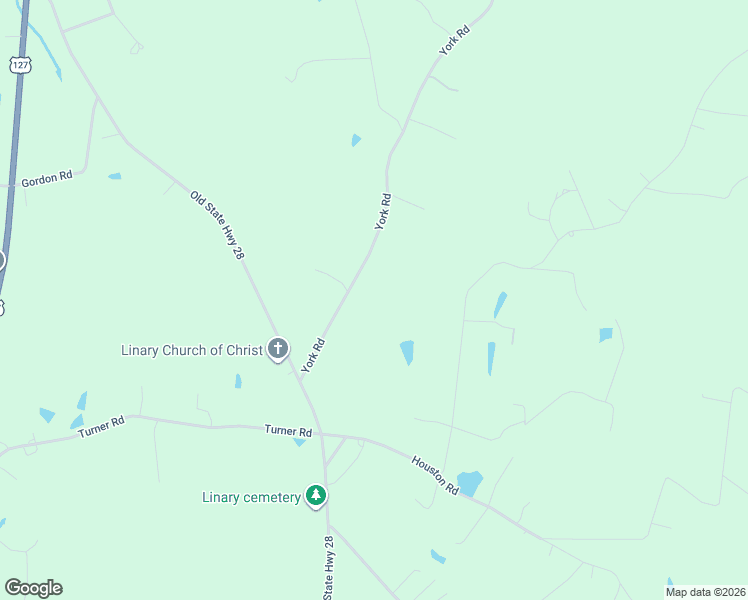 map of restaurants, bars, coffee shops, grocery stores, and more near 290 York Road in Crossville