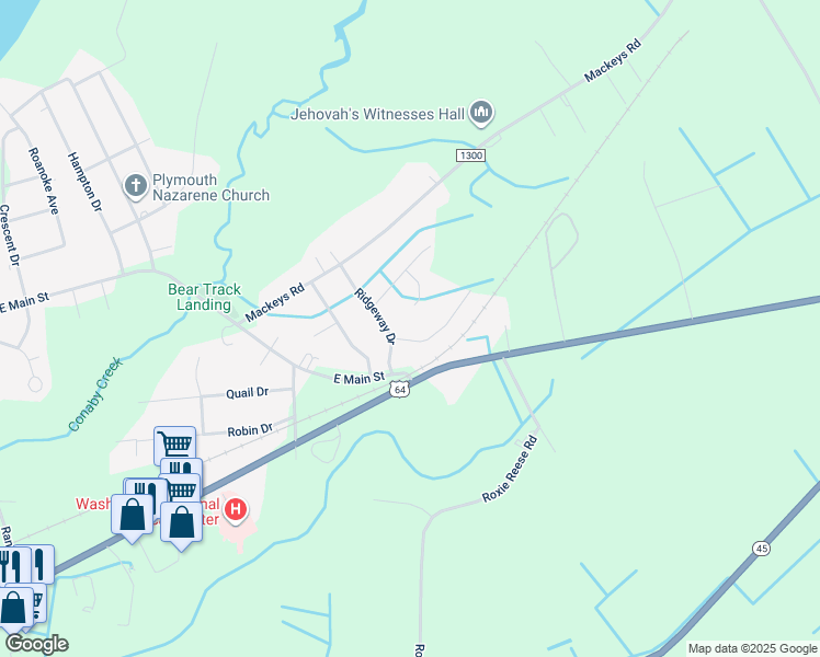 map of restaurants, bars, coffee shops, grocery stores, and more near 108 Bradley Road in Plymouth