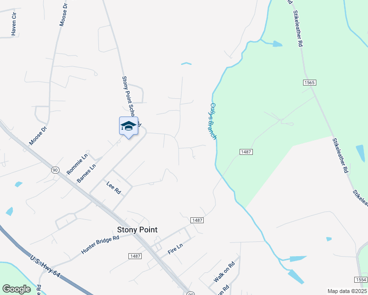 map of restaurants, bars, coffee shops, grocery stores, and more near Dejarnette Lane in Stony Point