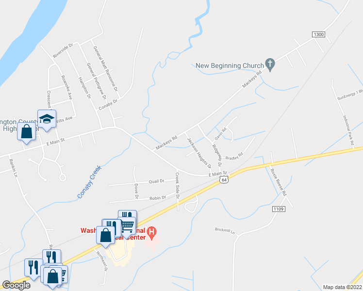map of restaurants, bars, coffee shops, grocery stores, and more near 105 Jackson Heights Drive in Plymouth
