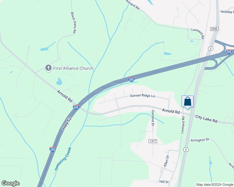 map of restaurants, bars, coffee shops, grocery stores, and more near 281 Sparrow Ln. in Lexington