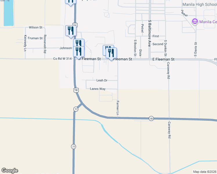 map of restaurants, bars, coffee shops, grocery stores, and more near 606 Lanes Way in Manila