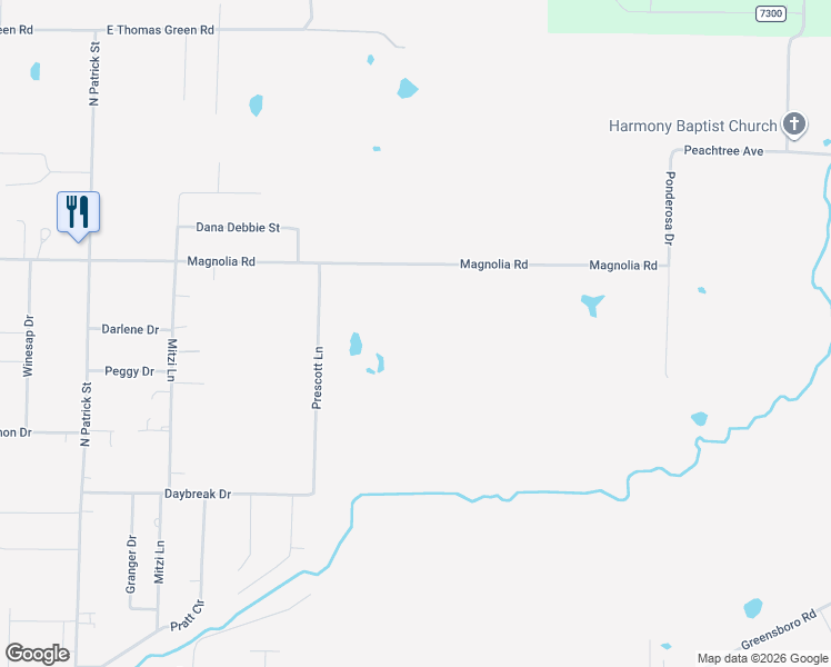 map of restaurants, bars, coffee shops, grocery stores, and more near 1803 Magnolia Road in Jonesboro