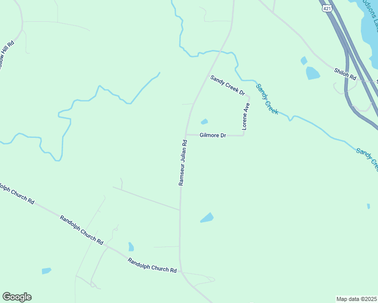 map of restaurants, bars, coffee shops, grocery stores, and more near 5346 Ramseur Julian Road in Liberty