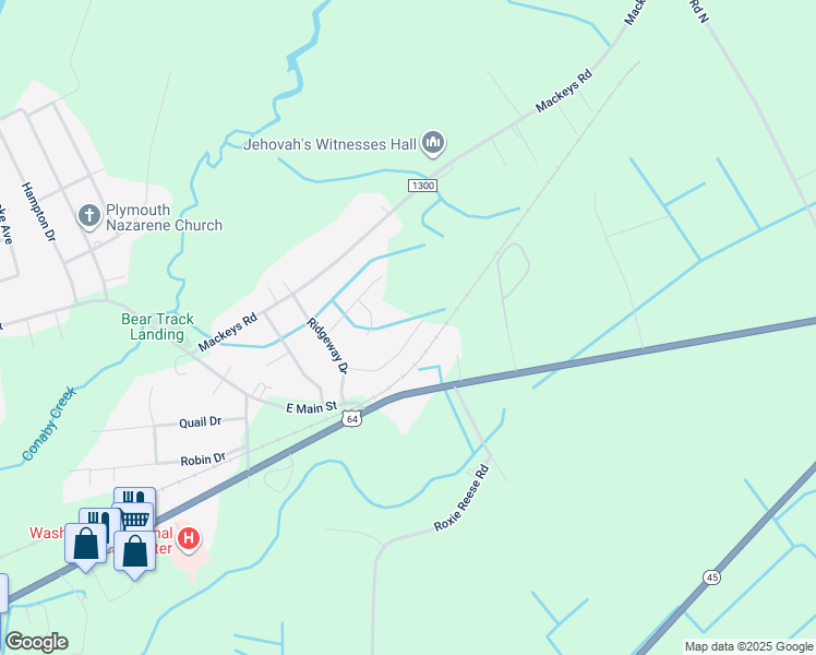 map of restaurants, bars, coffee shops, grocery stores, and more near 124 Bradley Road in Plymouth