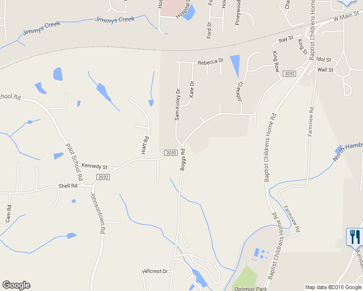 map of restaurants, bars, coffee shops, grocery stores, and more near Johnsontown Road & Sam Kinley Drive in Thomasville