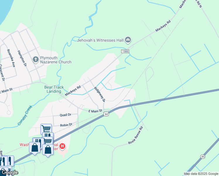 map of restaurants, bars, coffee shops, grocery stores, and more near 101 Patton Court in Plymouth