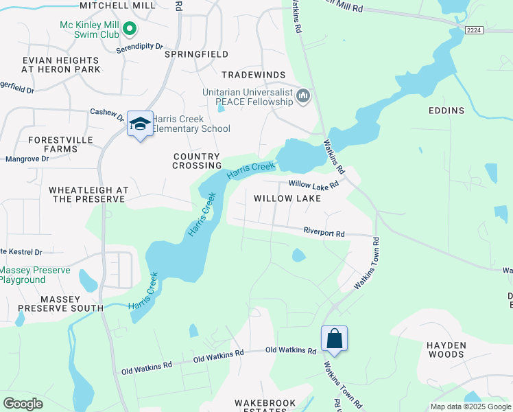 map of restaurants, bars, coffee shops, grocery stores, and more near 3209 Leebrook Road in Raleigh