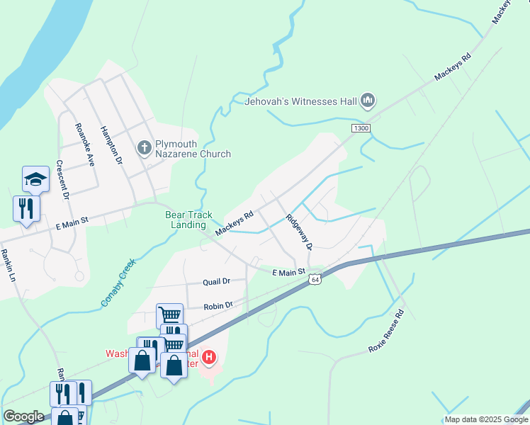 map of restaurants, bars, coffee shops, grocery stores, and more near 102 Jackson Heights Drive in Plymouth