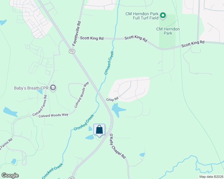 map of restaurants, bars, coffee shops, grocery stores, and more near 105 Canoe Brook Court in Durham
