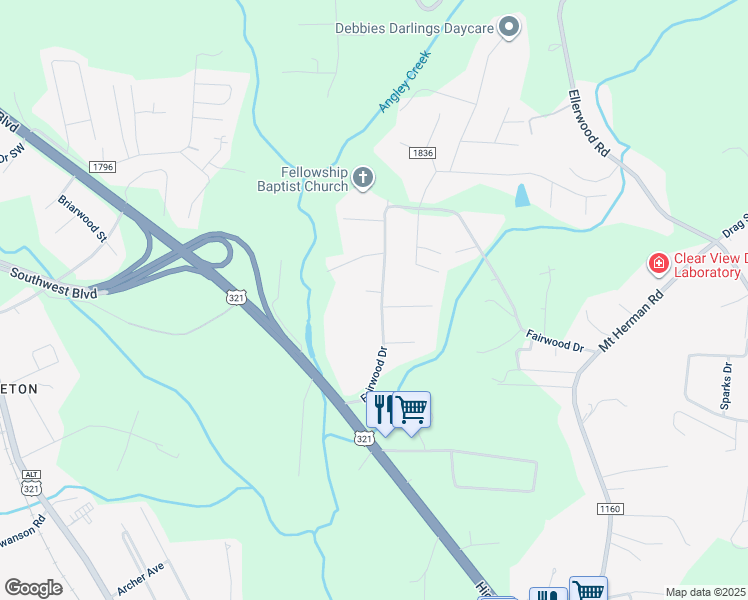 map of restaurants, bars, coffee shops, grocery stores, and more near 2730 Fairwood Drive in Hudson