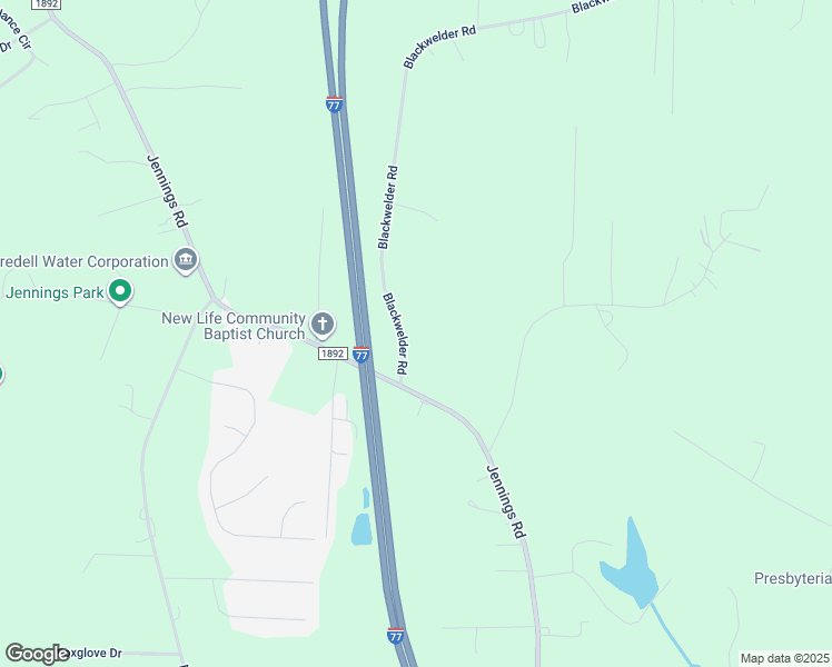 map of restaurants, bars, coffee shops, grocery stores, and more near 863 Blackwelder Road in Statesville