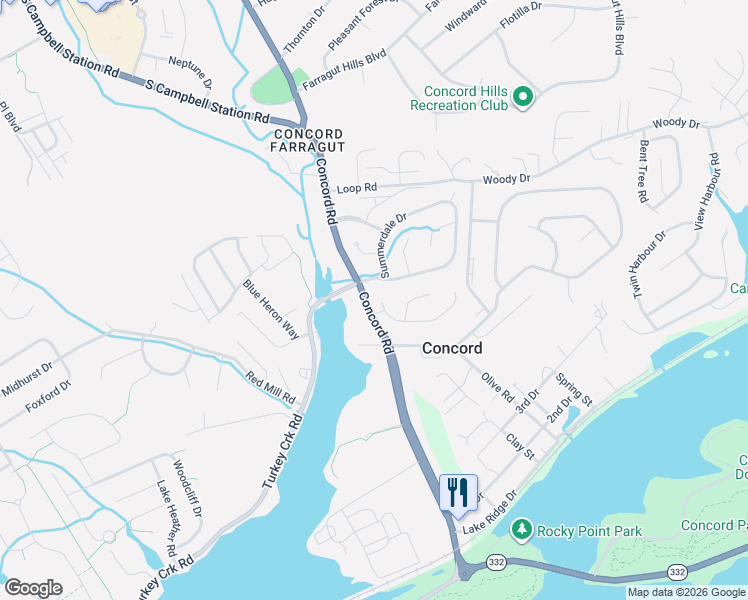 map of restaurants, bars, coffee shops, grocery stores, and more near 828 Summerdale Drive in Knoxville