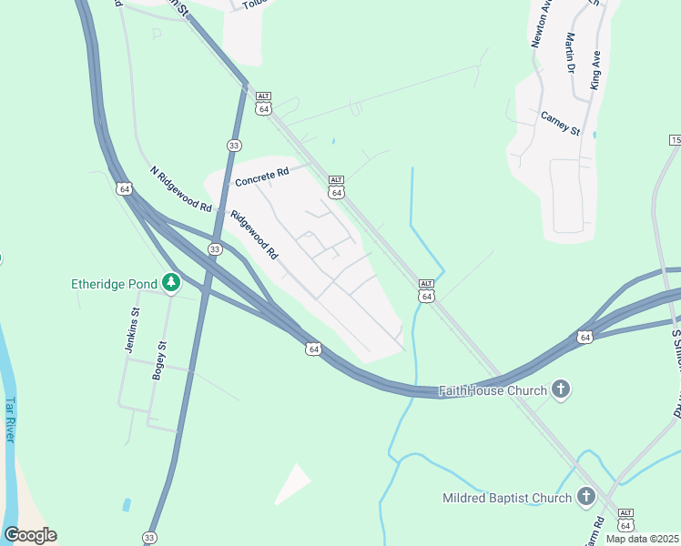 map of restaurants, bars, coffee shops, grocery stores, and more near 55 Lone Pine Lane in Tarboro