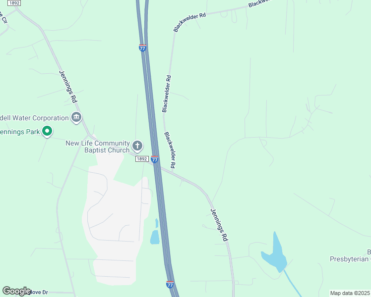 map of restaurants, bars, coffee shops, grocery stores, and more near 863 Blackwelder Road in Statesville