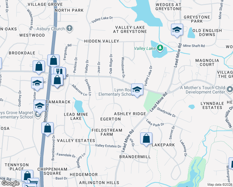 map of restaurants, bars, coffee shops, grocery stores, and more near 6504 Ben Bur Road in Raleigh