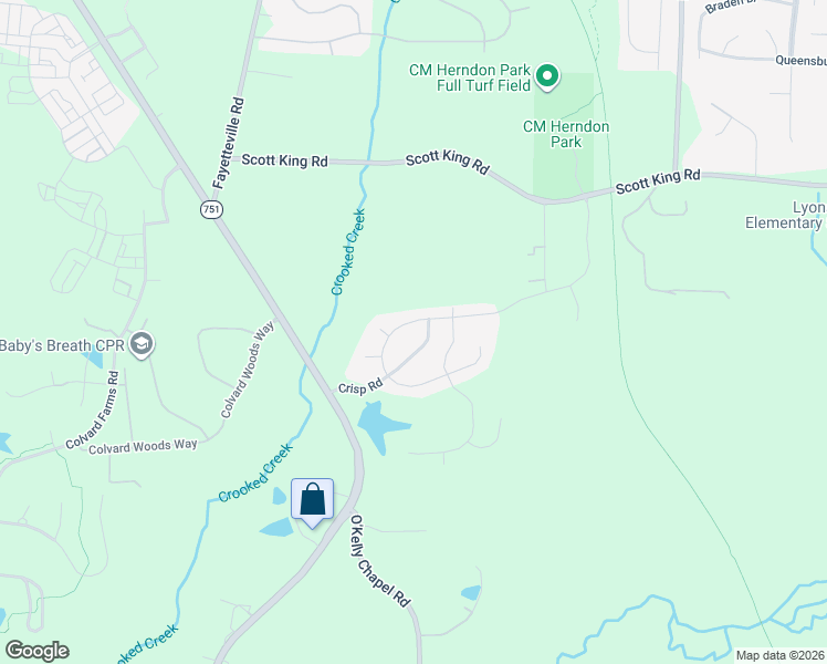 map of restaurants, bars, coffee shops, grocery stores, and more near 219 Crisp Road in Durham