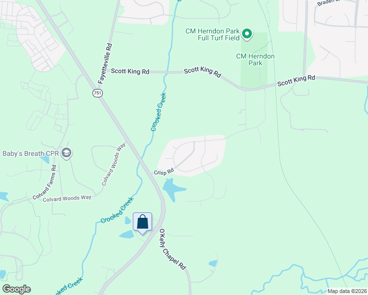 map of restaurants, bars, coffee shops, grocery stores, and more near 219 Crisp Road in Durham
