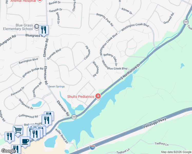 map of restaurants, bars, coffee shops, grocery stores, and more near 1924 Chiswick Road in Knoxville