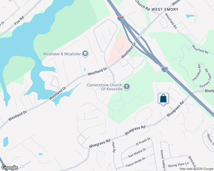 map of restaurants, bars, coffee shops, grocery stores, and more near 1215 Barton Place Lane in Knoxville
