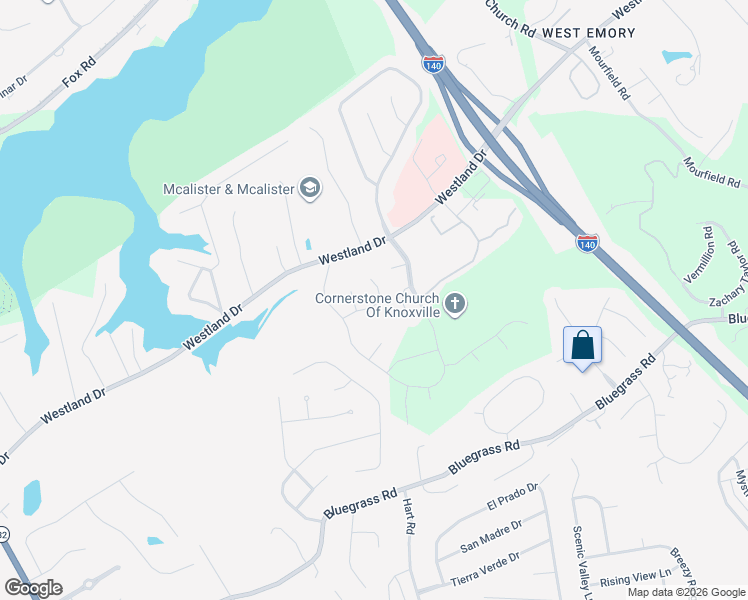 map of restaurants, bars, coffee shops, grocery stores, and more near 1215 Barton Place Lane in Knoxville
