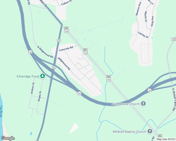 map of restaurants, bars, coffee shops, grocery stores, and more near 55 Lone Pine Lane in Tarboro