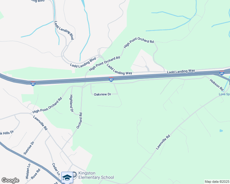 map of restaurants, bars, coffee shops, grocery stores, and more near 198 Chestnut View Drive in Kingston