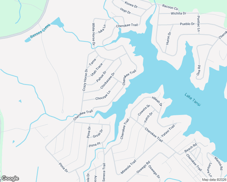 map of restaurants, bars, coffee shops, grocery stores, and more near 54 Choctaw Lane in Crossville