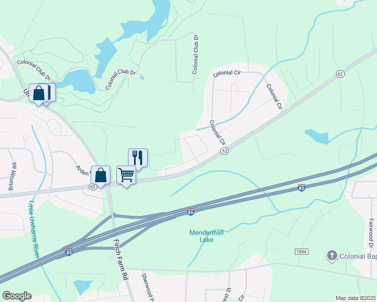 map of restaurants, bars, coffee shops, grocery stores, and more near 4245 Bordeaux Drive in Trinity