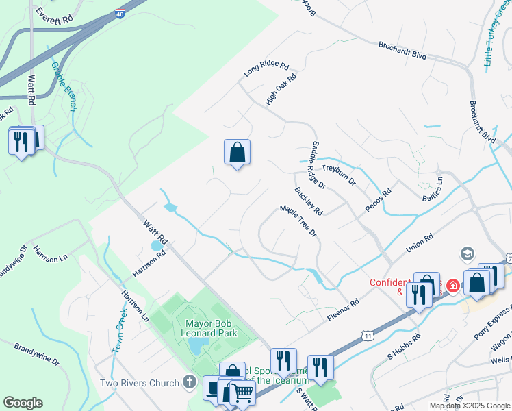 map of restaurants, bars, coffee shops, grocery stores, and more near 431 Sweetgum Drive in Knoxville
