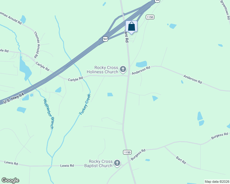 map of restaurants, bars, coffee shops, grocery stores, and more near 2097 Rocky Cross Road in Zebulon