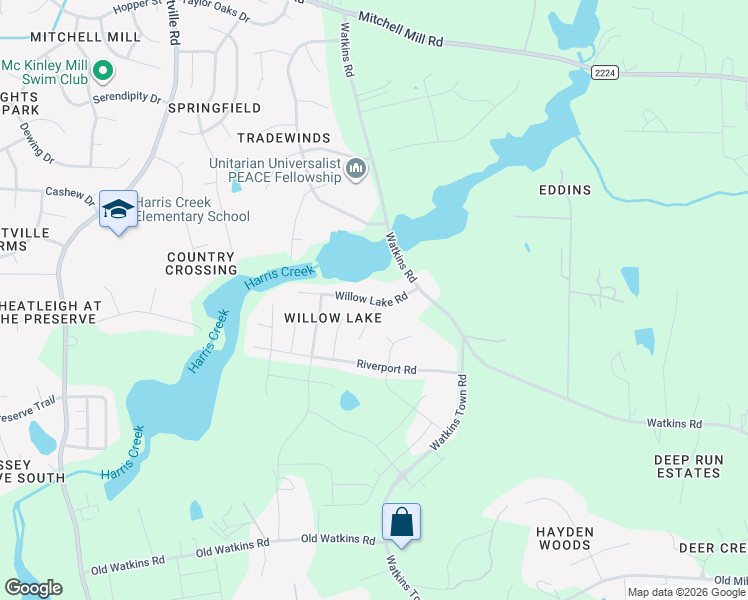 map of restaurants, bars, coffee shops, grocery stores, and more near 4329 Beech Bluff Lane in Raleigh