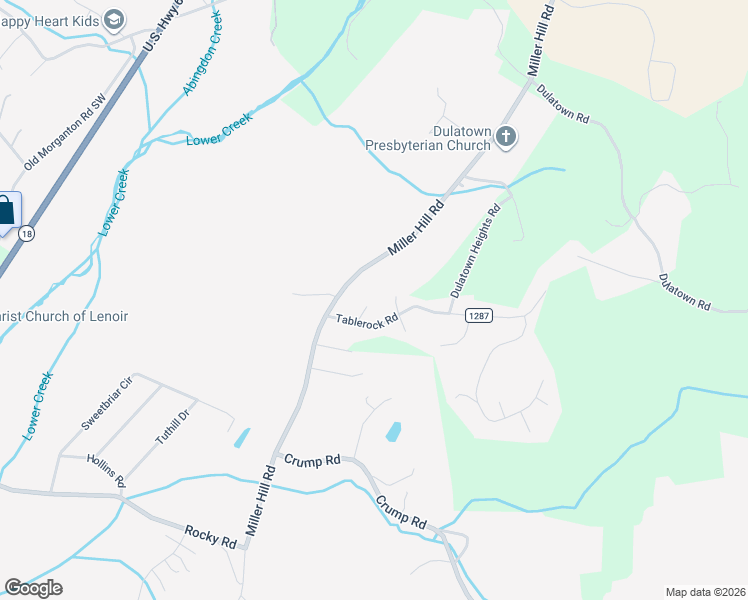 map of restaurants, bars, coffee shops, grocery stores, and more near 2484 Hawksbill Court in Lenoir