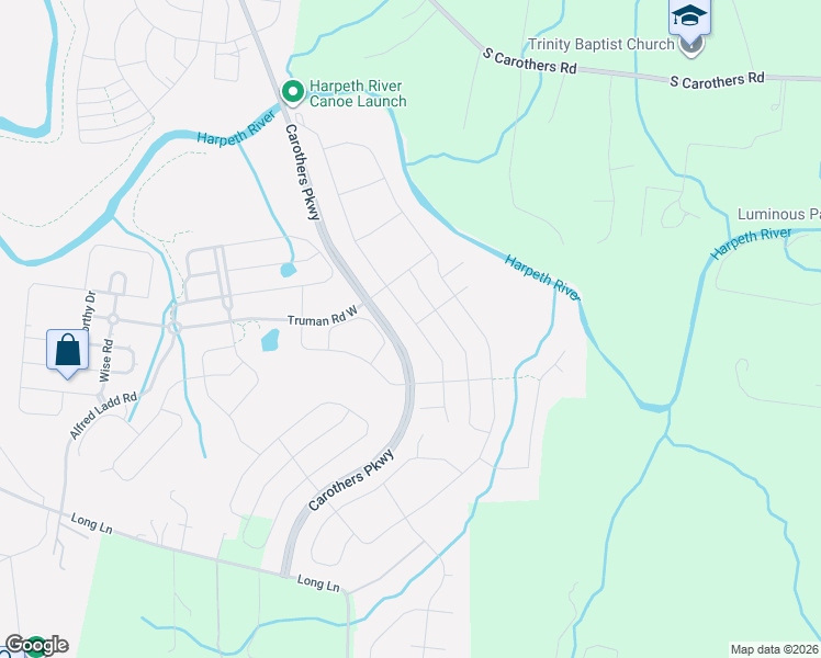 map of restaurants, bars, coffee shops, grocery stores, and more near 960 Ryecroft Lane in Franklin