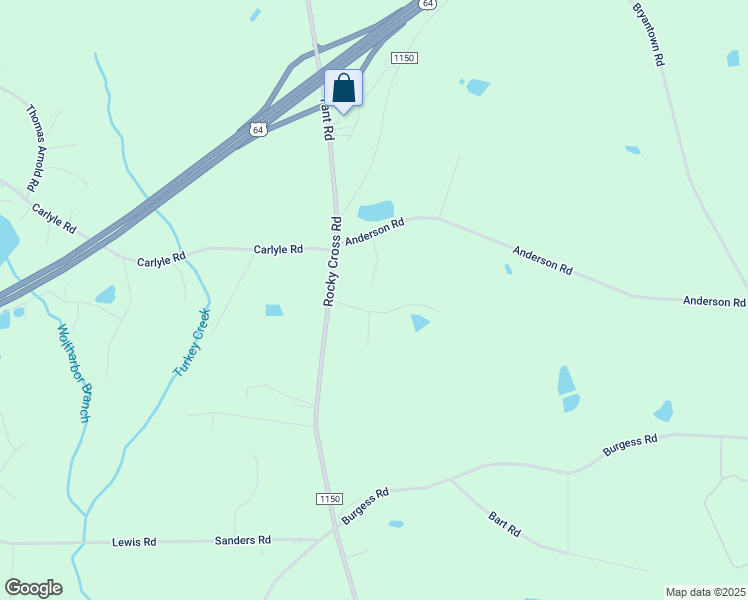 map of restaurants, bars, coffee shops, grocery stores, and more near Nada Road in Zebulon