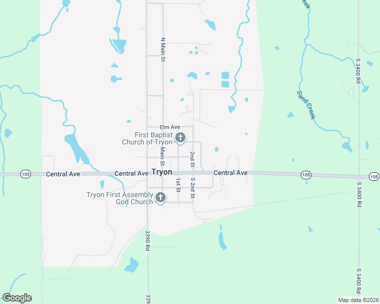 map of restaurants, bars, coffee shops, grocery stores, and more near 105 2nd Street in Tryon