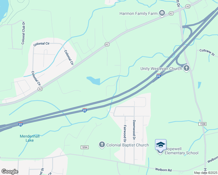 map of restaurants, bars, coffee shops, grocery stores, and more near 4354 Jerry Street in Trinity