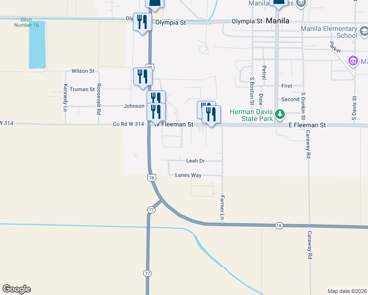 map of restaurants, bars, coffee shops, grocery stores, and more near 710 Eden Lane in Manila