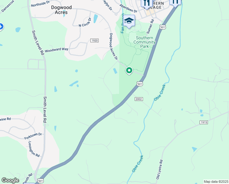 map of restaurants, bars, coffee shops, grocery stores, and more near 69 Merritt Drive in Chapel Hill